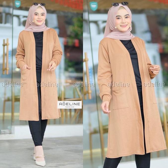 Murah Azzahra Grosir - Celsia Mango Knit Cardigan Wanita Panjang Knit Rajut / 513-7091 Knitwear Kard