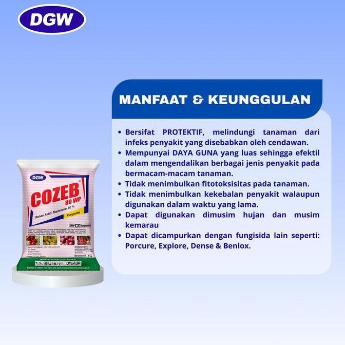DGW - FUNGISIDA COZEB 80 WP : 1 KG (TERBAIK) (TERBARU) (TERMURAH)