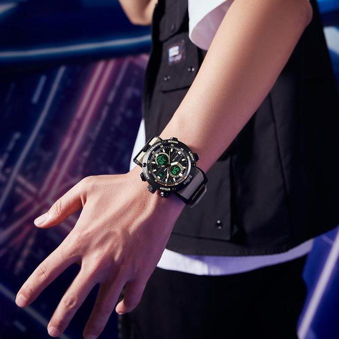 BIDEN Jam Tangan Pria Digital&Analog Original Olahraga Multifungsi Jam Tangan Cowok