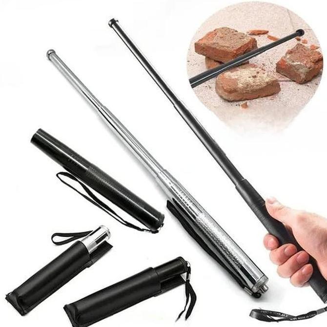 felolanimar - tongkat teleskopik baton stick teleskopik tongkat satpam button stik tongkat keamanan 