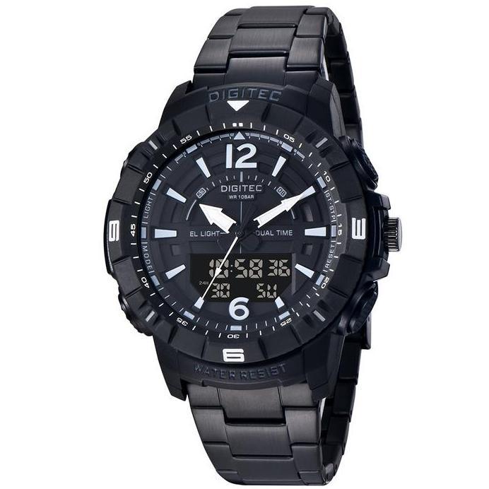 Digitec DA-2131R Jam Tangan Pria Analog Digital 2131 Stainless Hitam