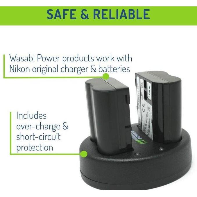 NEW Wasabi Power Battery & Charger for Nikon EN-EL15 EN-EL15a EN-EL15b ENEL15 ENEL15a ENEL15b EN EL1