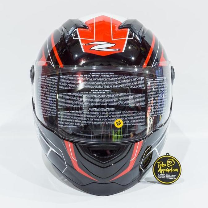 HELM ZEUS ZS811 BLK/AL5 RED murah