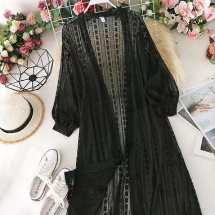 Murah Outer Panjang Jasmine Cardigan Lace busana pantai [911] Non COD