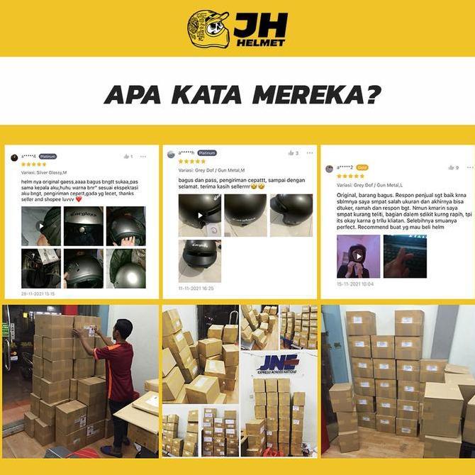 Helm Cakil HBC Polos Army Doff + FREE GOGGLE | Retro Full Face murah