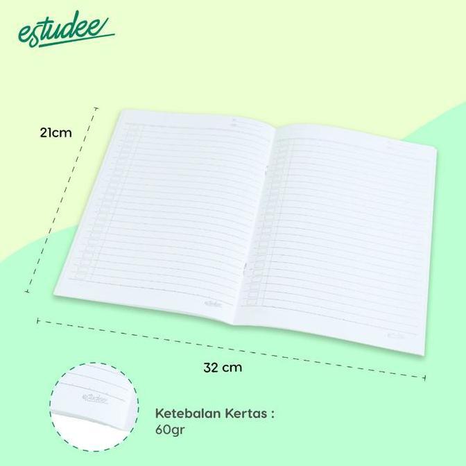 Atkx- Buku Tulis Estudee Motif Sampul Coklat  Isi 10
