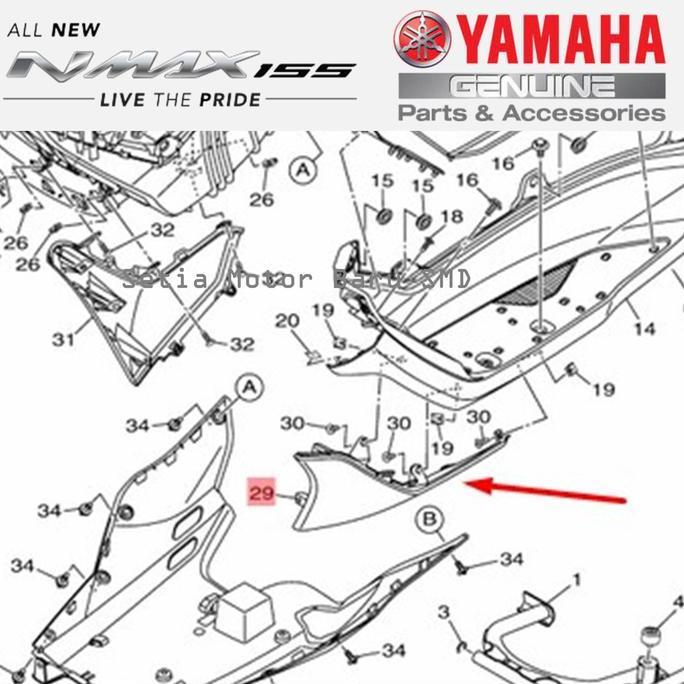 Promo Mole Sayap Depan Prestige Silver Kiri All New Nmax N Max 2021 Asli Yamaha Diskon