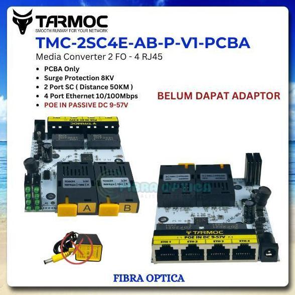 Suneowarung716 - Tarmoc Media Converter 2 SC 4 LAN 1/1 Board / 2 FO 4 LAN / 2FO 4LAN