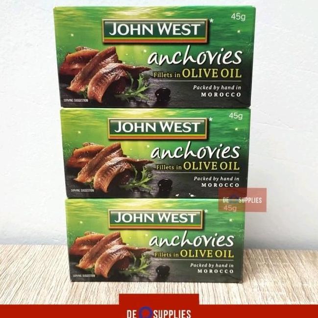 John West Anchovies Fillets In O Oil 45Gr Anchovy Teri Zaitun