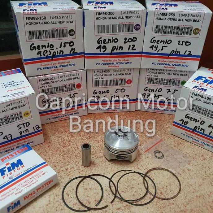 Piston Kit Genio All New Beat 2020 Fim Izumi Fim98 Asli