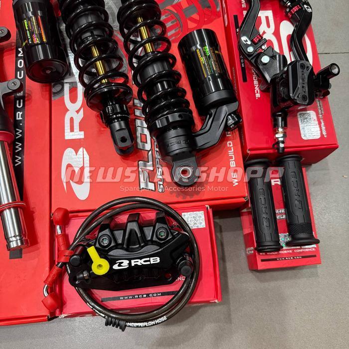 Paketan Master Rem Rcb E3 14Mm Set Kanan Kiri + Kaliper S 2 Piston + Selang Rem Tdr Carbon + Handgri