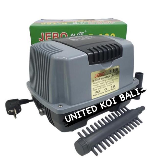 JEBO P100 JEBO P-100 POMPA UDARA AERATOR HI FLOW AIR PUMP BLOWER