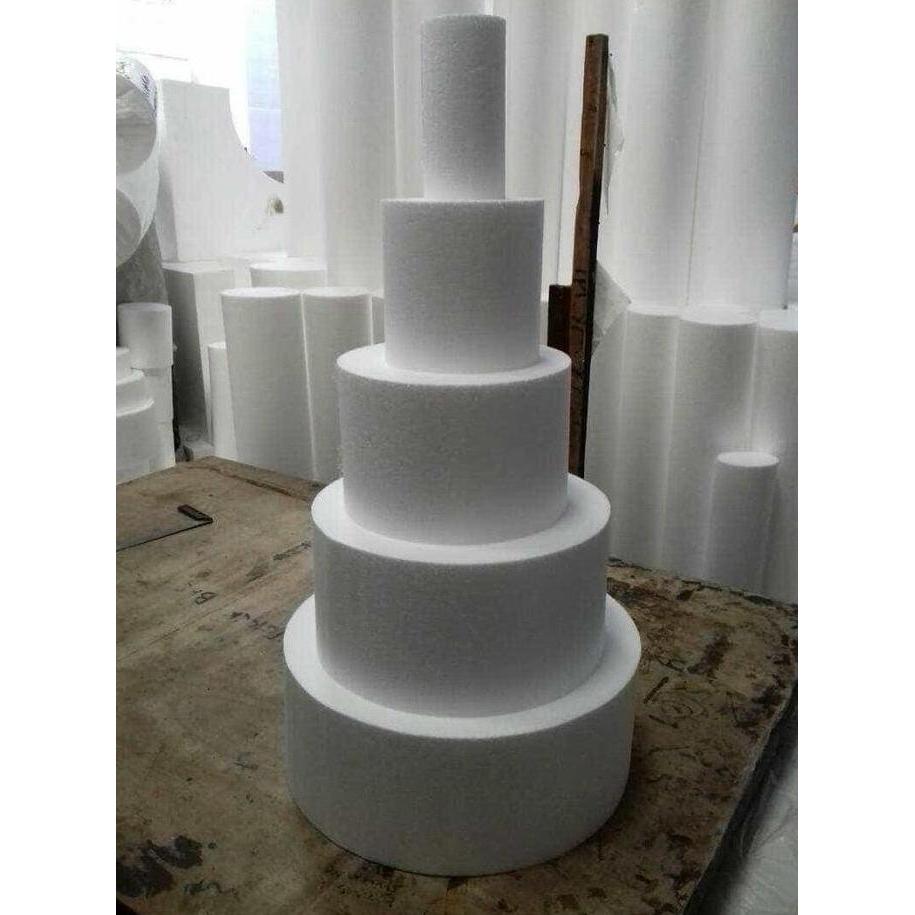 D30x18cm Gabus Styrofoam Bulat Dummy Cake