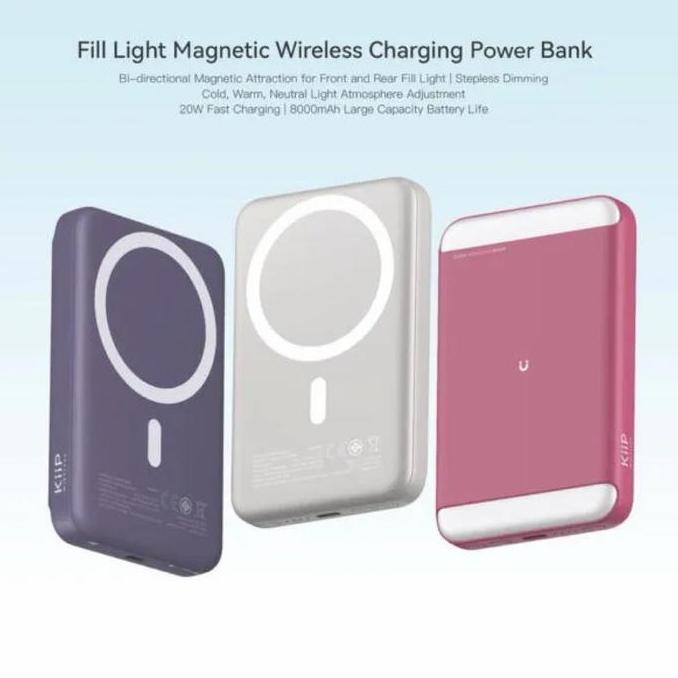 Powerbank Magnetic KiiP EW71 WIRELESS POWERBANK 8000MAH 20W