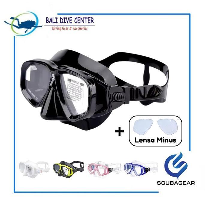 TERMURAH - SCUBAGEAR Mask Flux Twin with Lensa Minus - Mask Snorkeling