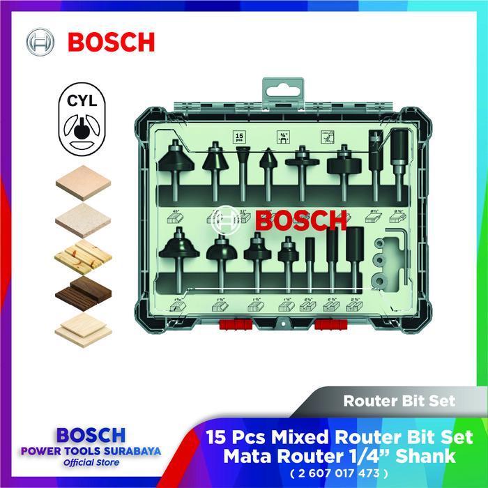 Mata Router Bosch Set 15 pcs Router Bit