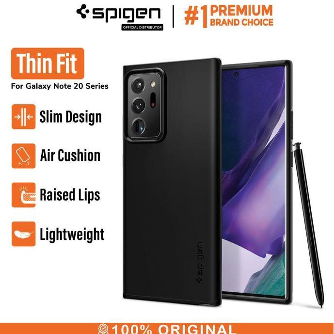 Case Samsung Galaxy Note 20 / Ultra Spigen Thin Fit Hardcase Casing - Note 20 Ultra, Black