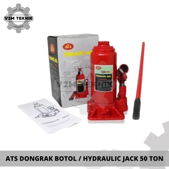 NEW ATS Dongkrak Botol 50 TON / Hydraulic Jack 50 TON / Dongkrak Model Botol