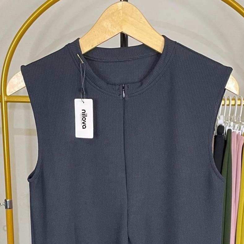 PROMO INNER DRESS KNIT / INNER DRESS BUMIL / INNER RAJUT TANPA LENGAN