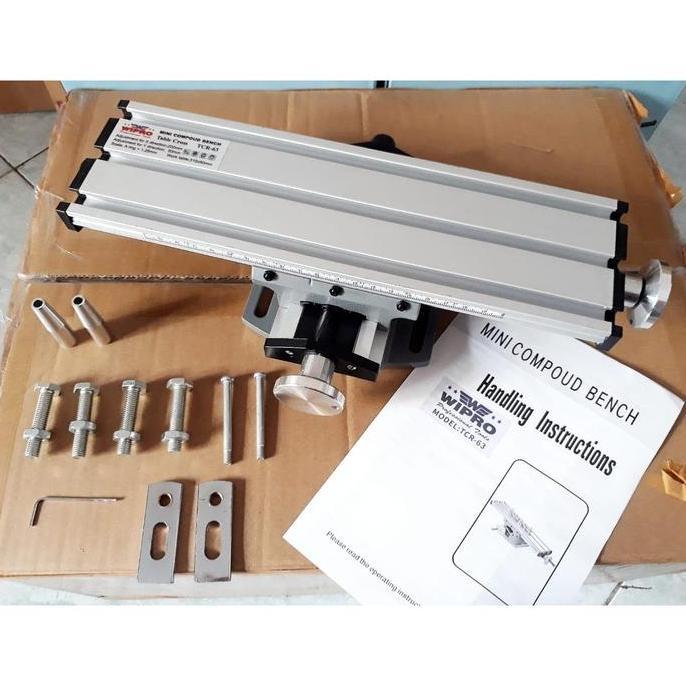 Ragum Cross Milling Bor Duduk Catok Freeze Mini Cross Vise Adjustable