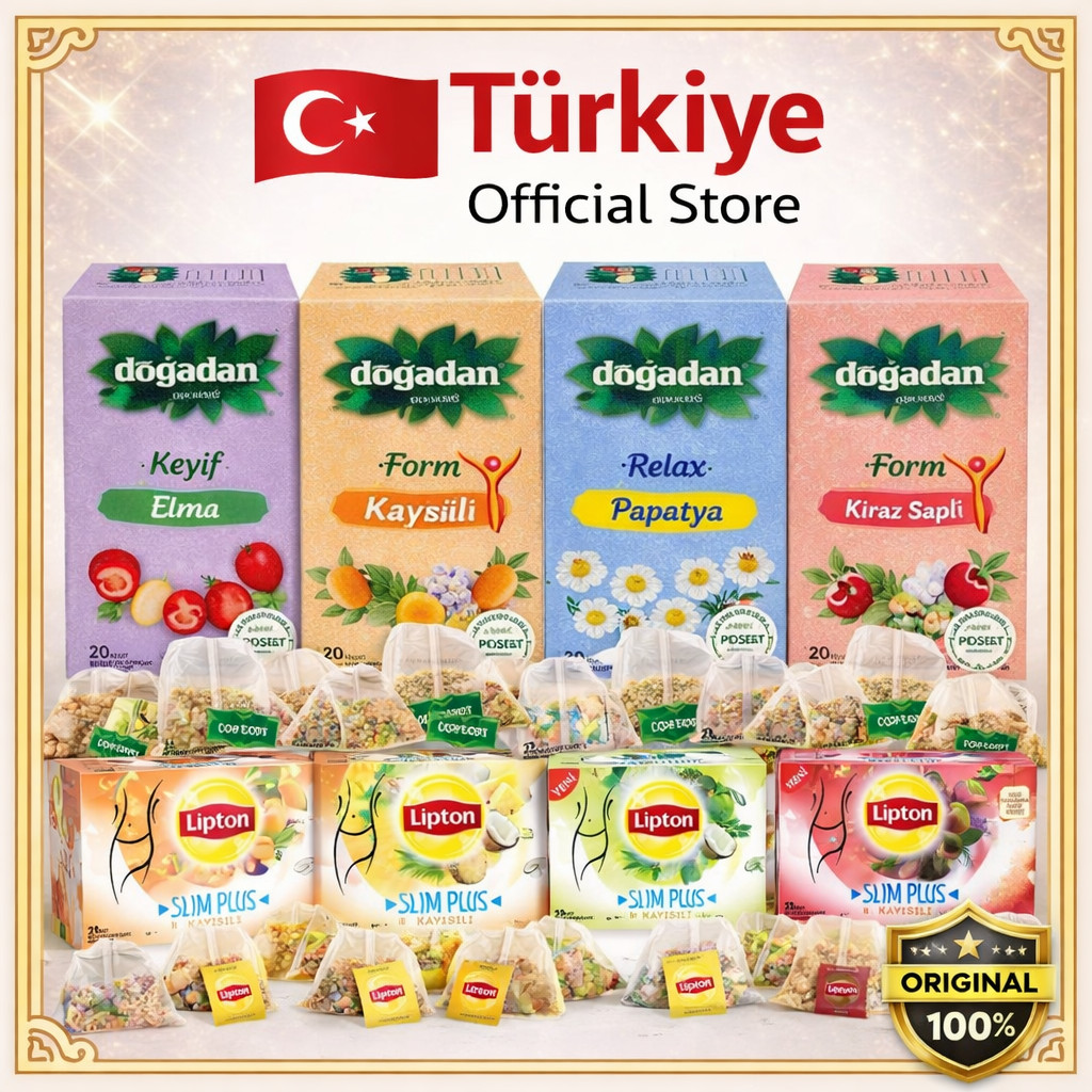 Teh kantong Dogadan dan Lipton Turki Per Kantong Teh