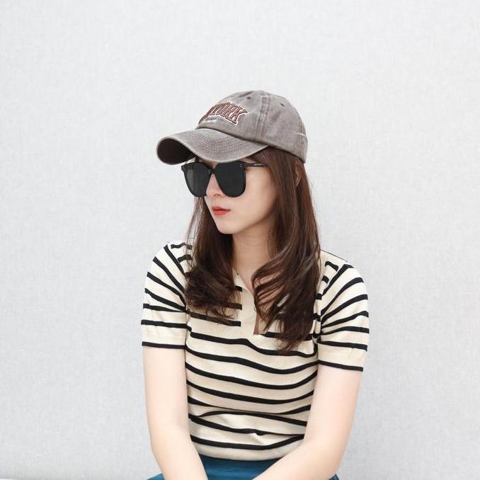 komarudak - haechan topi dewasa baseball  style visor pendek topi pria dan wanita bahan cotton jeans