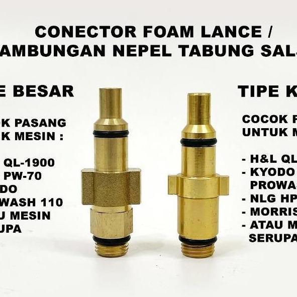 Ready NEPEL CONNECTOR FOAM LANCE HL QL 1900 / ADAPTOR H&L QL1900