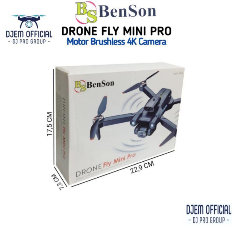 Benson Drone Fly Mini Pro Drone 4K Camera Bonus 2 Battery Motor Brushless Lens Adjustable Bs Battery