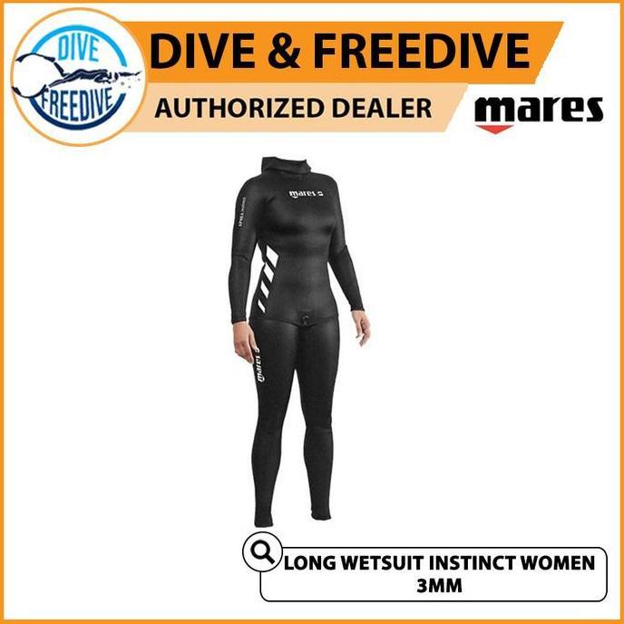 TERMURAH - Long Wetsuit Mares Instinct Women Open Cell 3mm Freedive Spearfishing