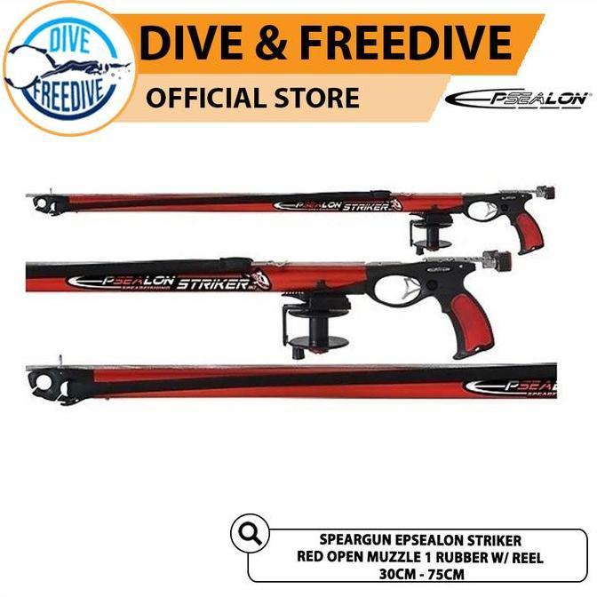 TERMURAH - Speargun Spearfishing Epsealon Striker Red Panah Ikan Rubber Reel 75cm