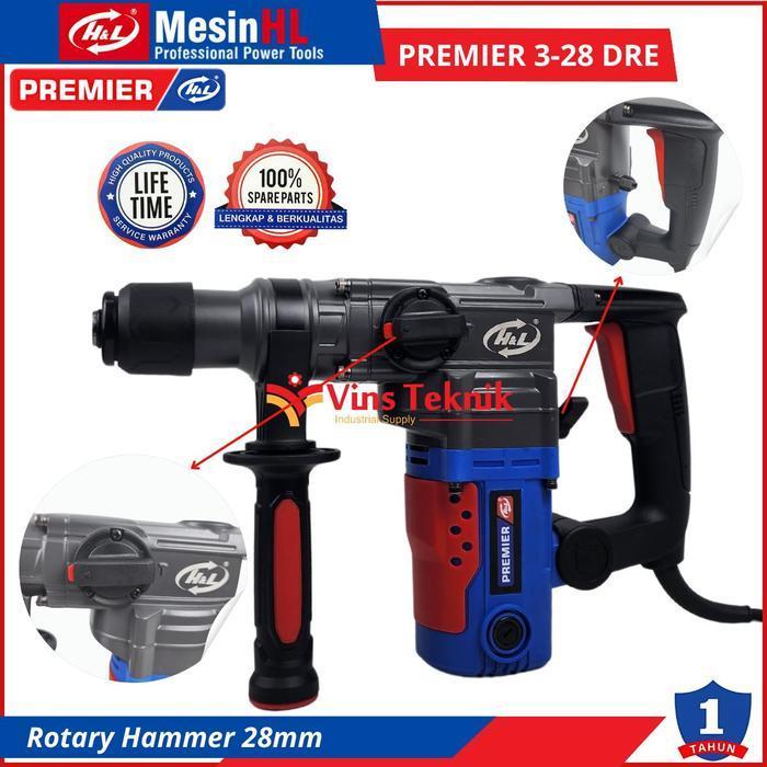 HL Premier 3-28 DRE Rotary Hammer H&L Mesin Bor Bobok