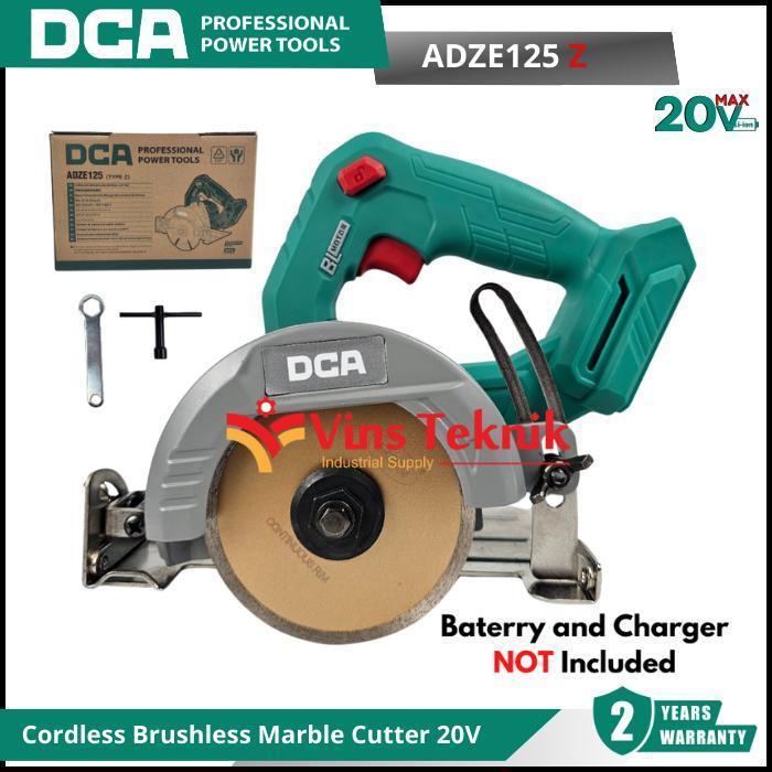 DCA ADZE125Z Mesin Potong Keramik Tille Cutter Baterai Cordless Marble Cutter 4" 20V ADZE125 Z