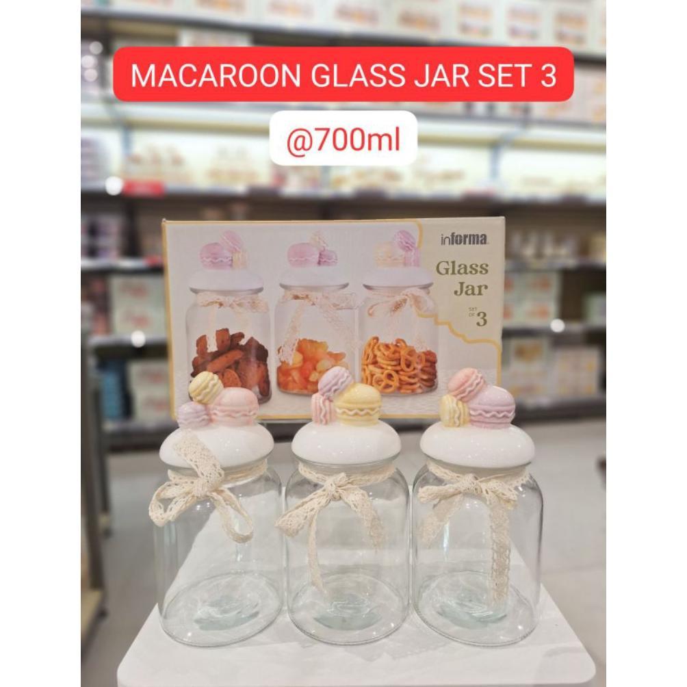 TERBARU Toples kaca macaroon informa/toples kue lebaran