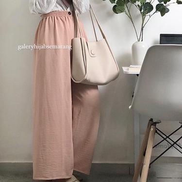 LIMITED CRINKLE AIRFLOW LOOSE PANTS VARIASI KANCING/KULOT CRINKLE AIRFLOW HIGHWAIST / KULOT CRINKLE 