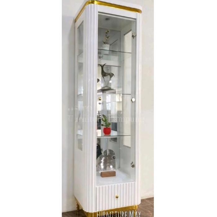 LEMARI PAJANGAN KACA 1 PINTU OVAL / RAK PAJANGAN KACA 1 PINTU