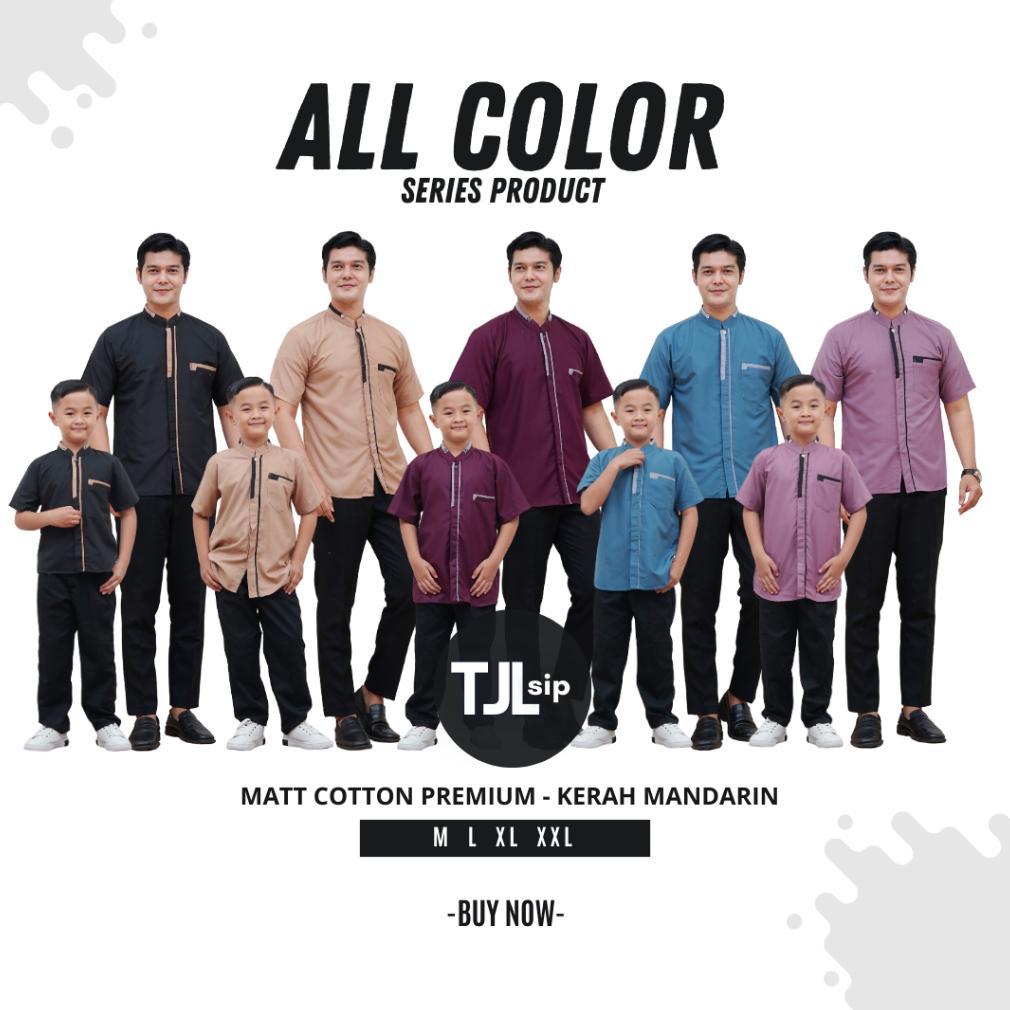Exclusive Baju Koko Couple Ayah Dan Anak Laki Laki Lengan Pendek Terbaru Kain Toyobo Burgundy Lilac 