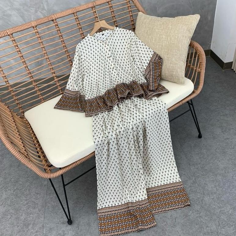 KUALITAS SUPER RAFELLA SET RAYON REMPEL - Setelan Wanita Rayon Premium