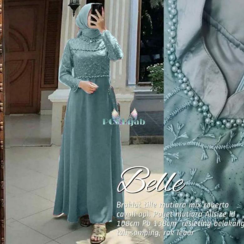 PREMIUM Helen Maxy Sonia Dress Jumbo Mutiara Brukat Gamis Kondangan Simple Mewah Lilac Wardah Xxxl L