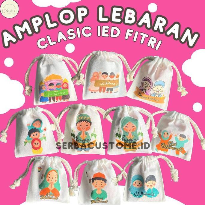 (ISI 10 PCS) POUCH SERUT / AMPLOP LEBARAN / AMPLOP UANG ANTI MUBAZIR / KANTONG UANG / HAMPERS LEBARA