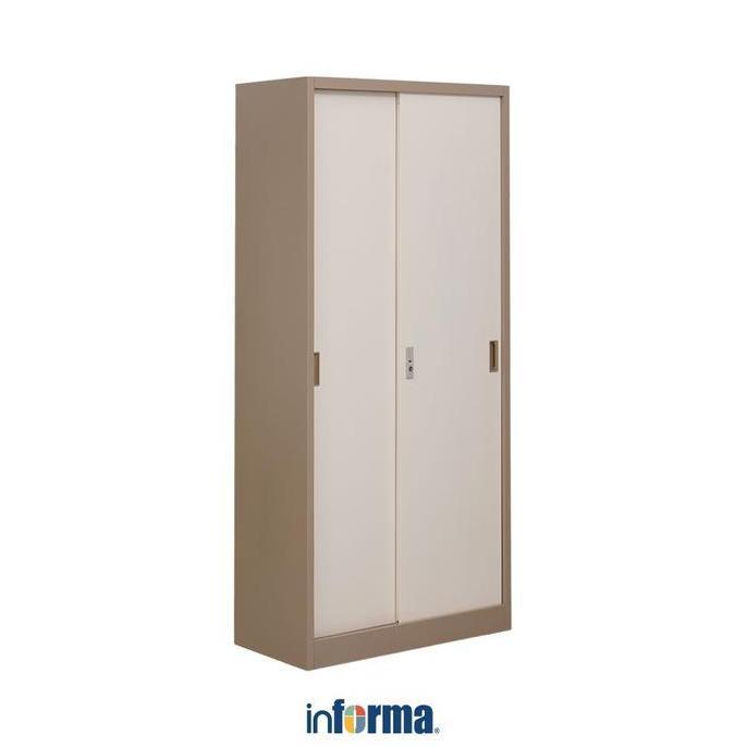 Informa Kiev Lemari Arsip Kantor Metal Slide - Cokelat Muda Penyimpanan Dokumen Filing Kabinet Rak B