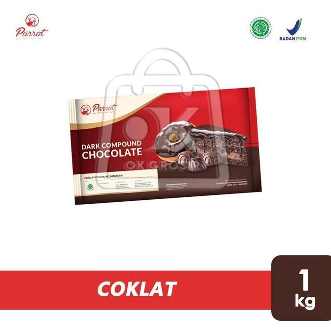 Coklat Dark Parrot / Chocolate Compound Dark (1 Kg)