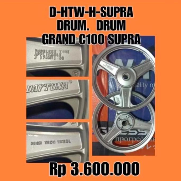 Promo VELG DAYTONA HIGHT TECH WHEEL SUPRA GRAND DEPAN BELAKANG TROMOL Diskon