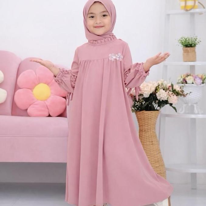 MURAH LEBAY GAMIS ANAK PEREMPUAN GAMIS SAKURA SET HIJAB TERBARU 2024 COD BAYAR DI TEMPAT MURAH LEBAY
