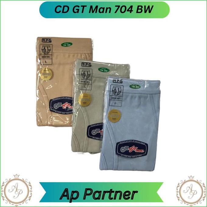 GT MAN 704BW- Grosir 6Pcs Celana Dalam Pria Dewasa Gt Man - Size M L XL Jumbo