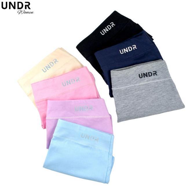 Wkwkwk- Undr Boxer Wanita Celana Dalam Dalaman Perempuan Boy Short Katun Pure Cotton Cd Kolor Kotak 