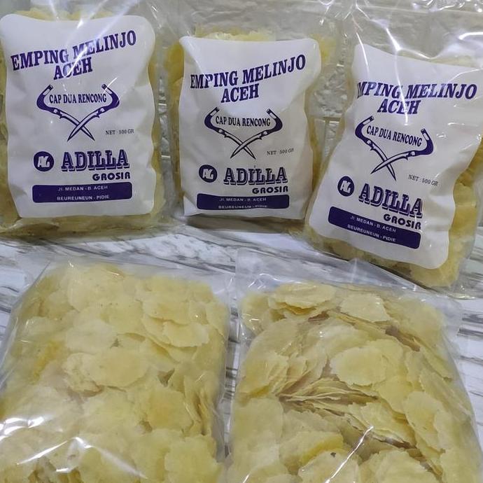 Emping Aceh suoer grade A 500g (Adilla) HM