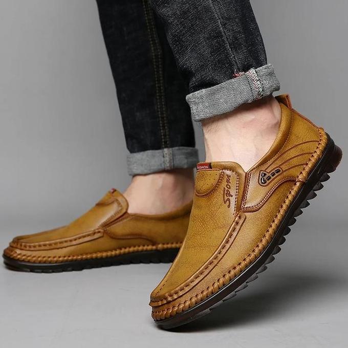 PAMATE Sepatu Pria Kulit Asli Terlaris Style Bisnis Santai Bahan Berkualitas Tinggi Cocok Semua Acar