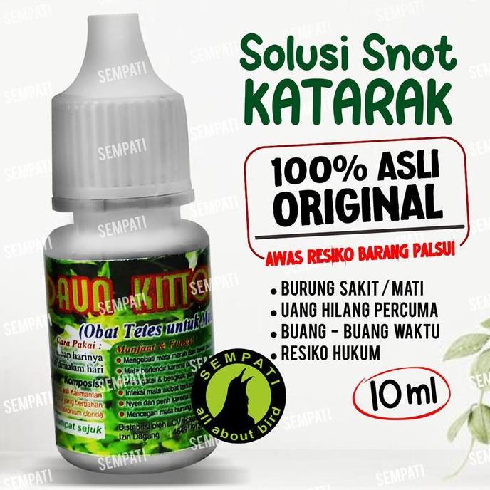 Kicaudor- Sempati Daun Kitolot Obat Tetes Mata Burung Sakit Katarak Berlendir Bengkak Untuk Lovebird