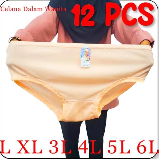 Nyaman- (L Xl 3L 4L 5L 6L 7L)(12 Pcs & 6 Pcs) Lusinan Celana Dalam Wanita Jumbo Murah/Cd Katun Teran