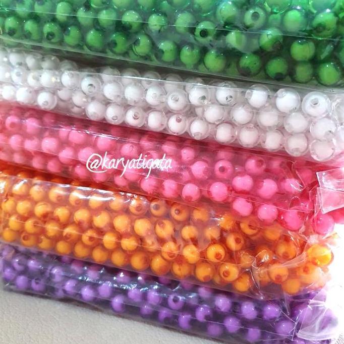 Mote Akrilik Bulat Transparan / Mote Akrilik Isi (450 gram)